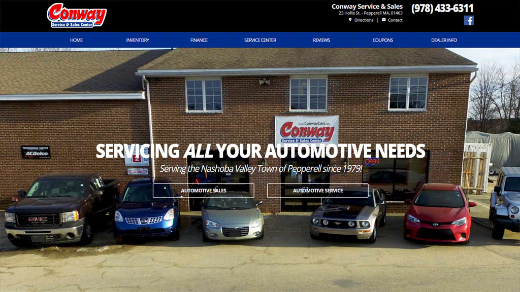 Conway Auto website